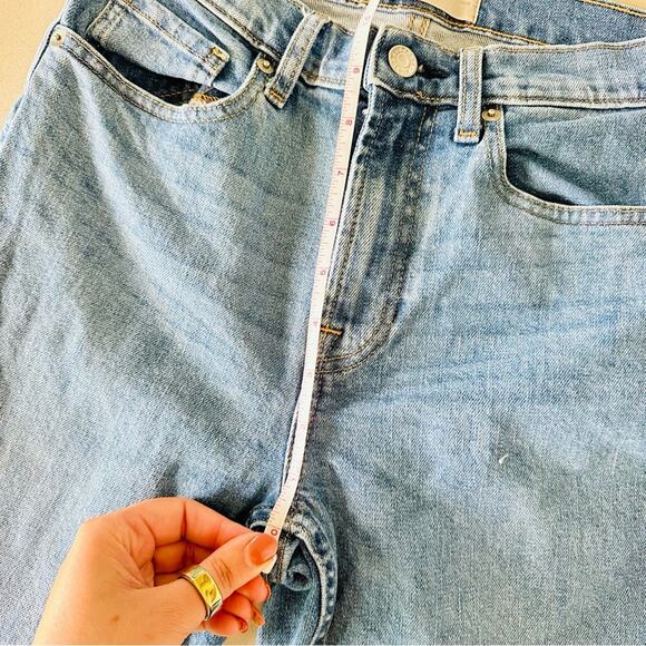 EVERLANE Blue Mid Wash High Rise Denim Skinny Straight Leg Ankle Jean Jeans 26 - Picture 10 of 15